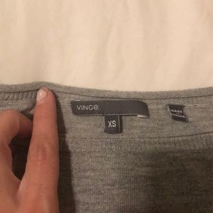 Vince cropped grey sweater